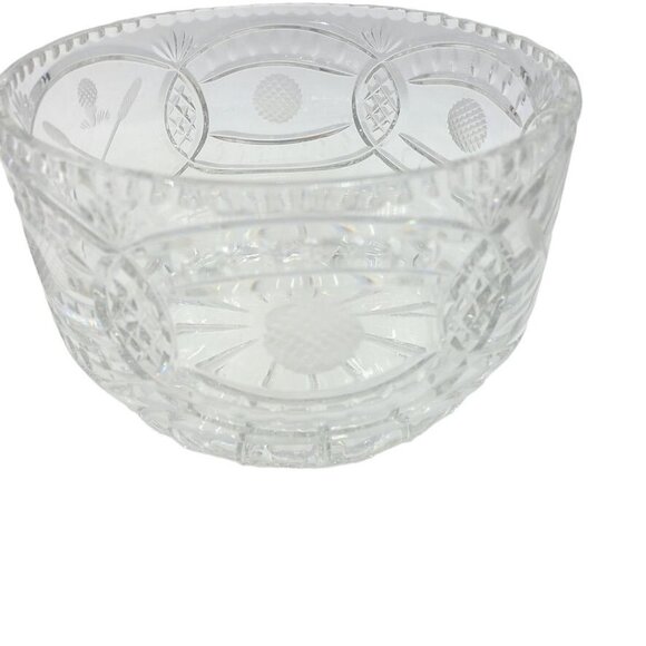 Golf Themed Bowl Par Excellence Hand Cut Glass 24% Lead Crystal 9” - Picture 10 of 16